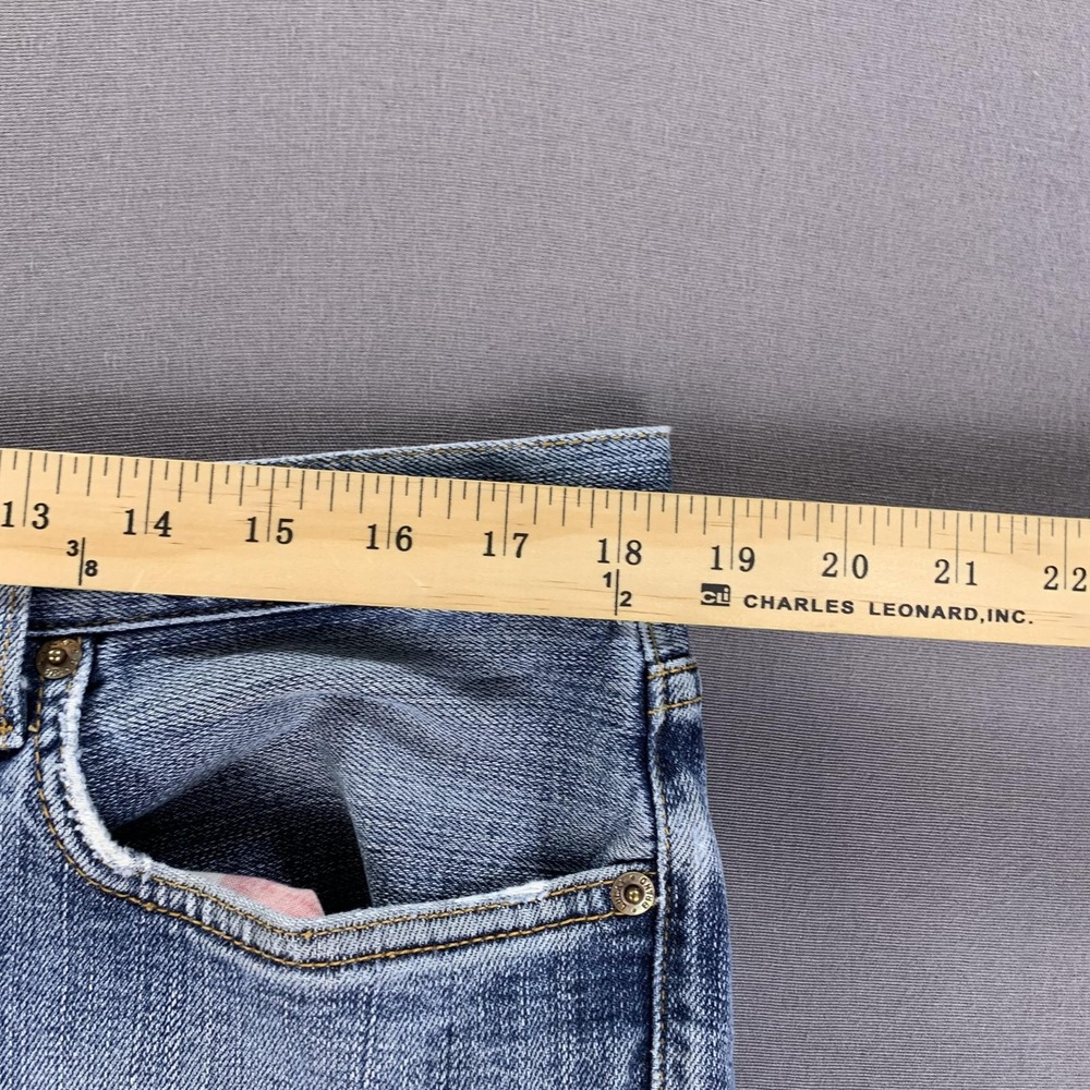 Lucky Brand Dungarees Jeans Mens 38x29 Blue Straight Leg Button Fly USA Made - Picture 12 of 16